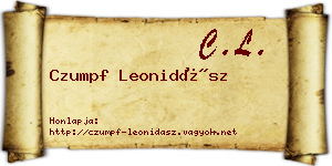 Czumpf Leonidász névjegykártya